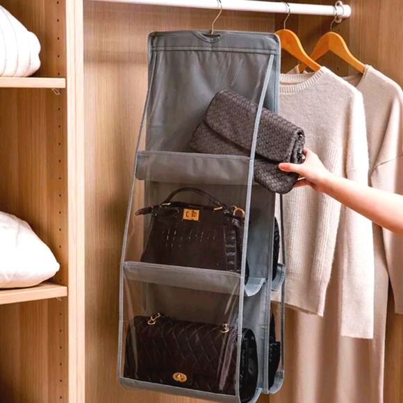 Hanging Purse Organizer for Large Handbags Closet Sorage Hanger Space Sa… - Picture 1 of 1